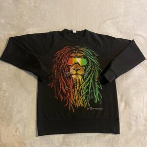 Lion Duck Co Yellowstone Rasta Reggae Ski Goggles Graphic Sweatshirt Sweater Gym